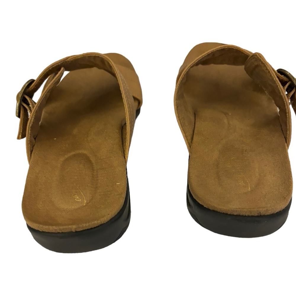 Easy Street‎ Comfort Wave Women’s Tan Slip On Sandals Size 11 - Picture 4 of 9
